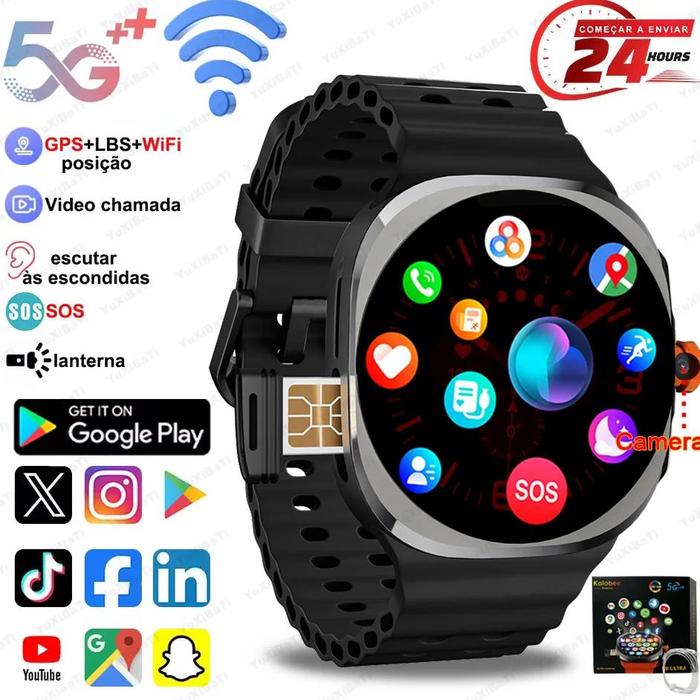 Samsung_Smart Watch Men Gps Storage Video Call Hd Camera Nfc 5G Sim Bluetooth Call 1480Mah Wifi Wire