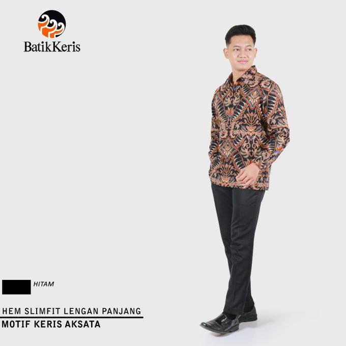 Batik Keris Hem Slimfit Lengan Panjang Keris Aksata