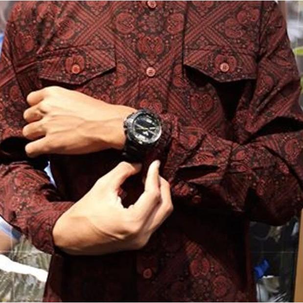 Baju Kemeja Panjang Batik Eiger H401 Peasley 1989 Red