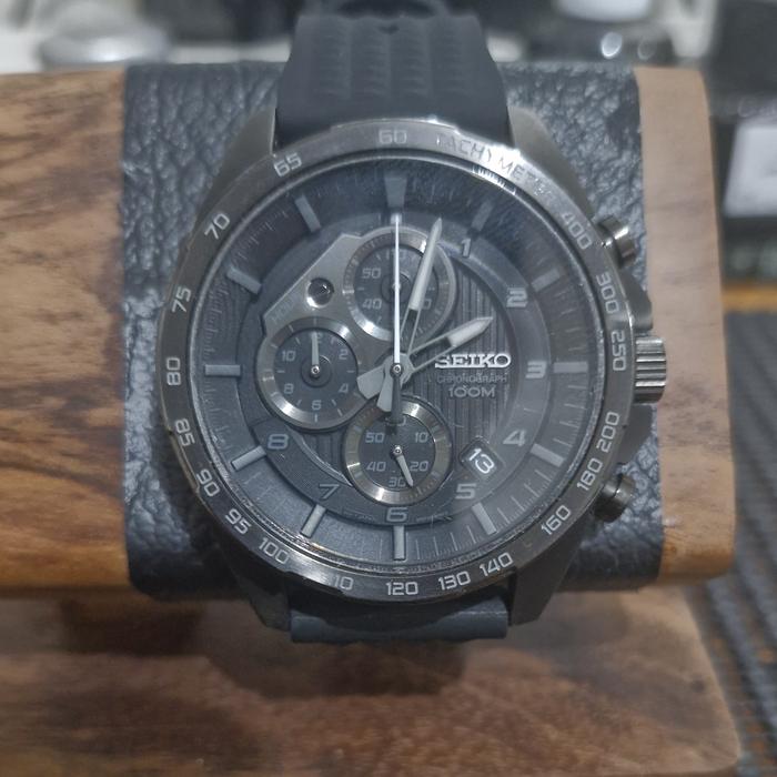 Seiko SSB327P1 Chronograph Motosportz Man Black Dial