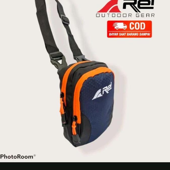 Tas Selempang Dompet dan HP Logo || Slim Phone Rei Pria Slingbag Terbaru