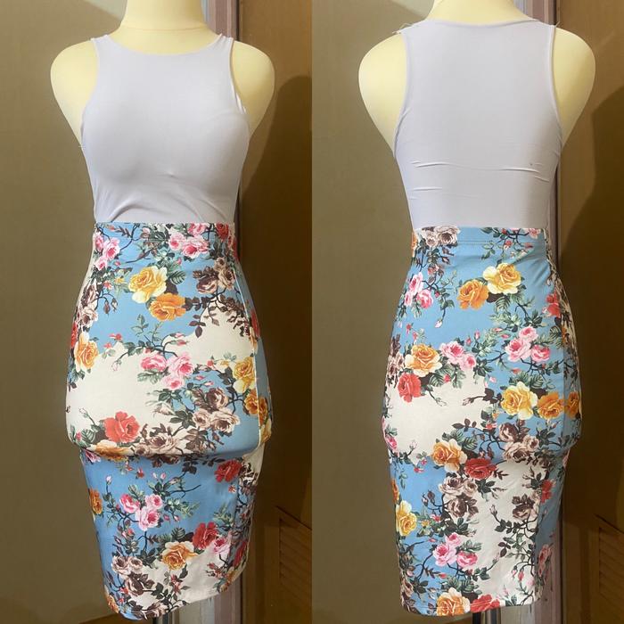 ASOS floral Pencil Skirt rok bodycon preloved thrift