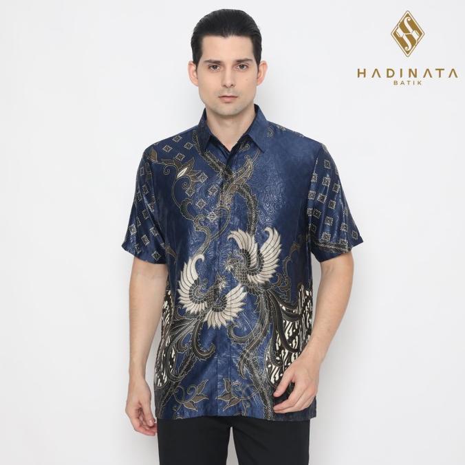 Hadinata Batik Pria Kemeja Pendek Furing Semi Sutra Fahmi