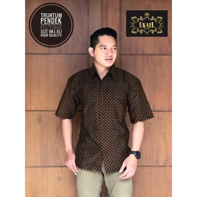 Batik Solo Kemeja Batik Pendek Truntum Ukail Batik Amanah Surakarta