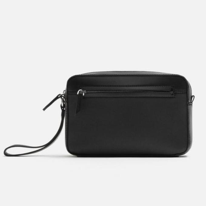Zara Pouch Bag Clutch Pria Hitam Original Promo