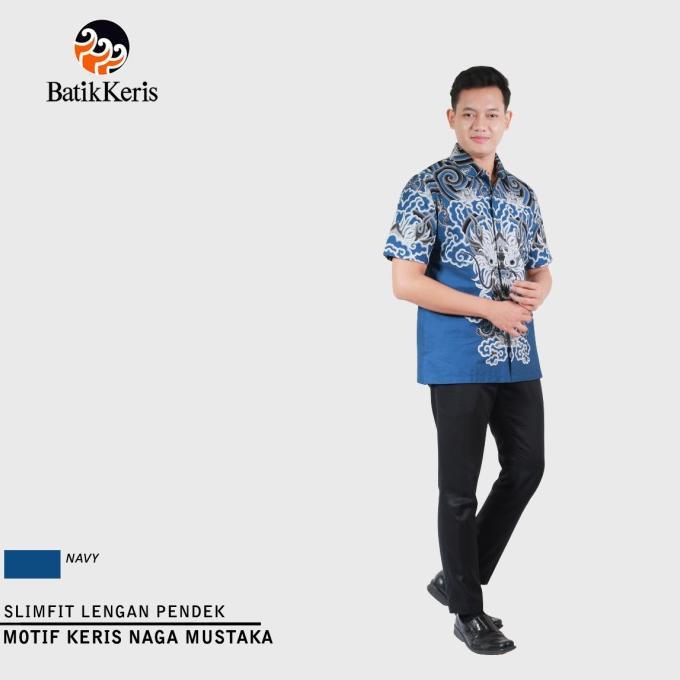Batik Keris Hem Slimfit Lengan Pendek Keris Naga Mustaka