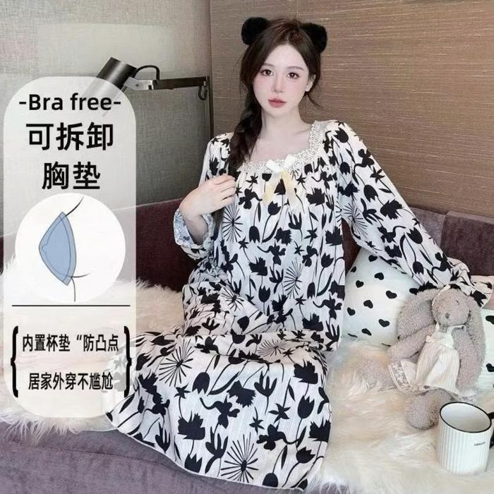 DASTER IMPORT LENGAN PANJANG JUMBO DAUN HITAM PUTIH