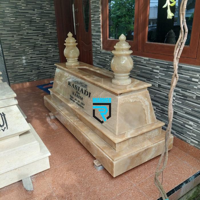 Kijing makam model jawa batu onix kilap glossy