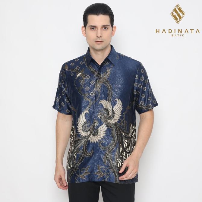 Hadinata Batik Pria Kemeja Pendek Furing Semi Sutra Fahmi