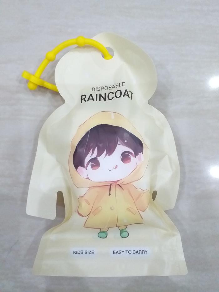 Hello Sun Disposable Raincoat Kids Yellow