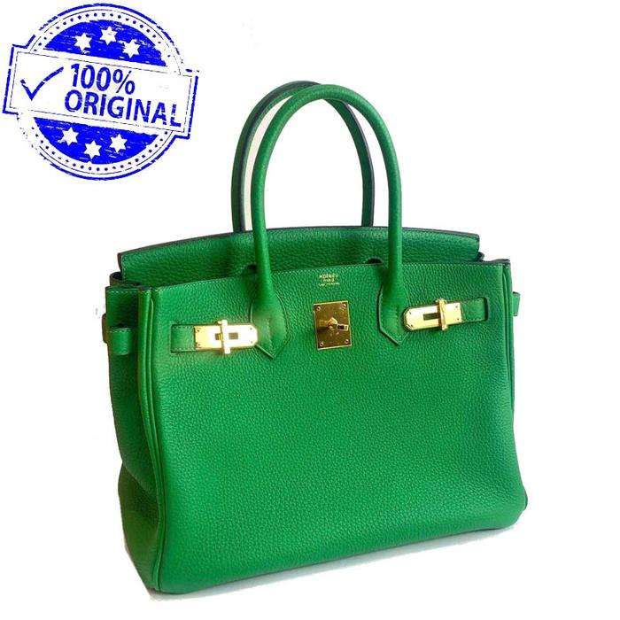 Preloved Hermes Birkin 30 B30 Green Bamboo GHW T 2015