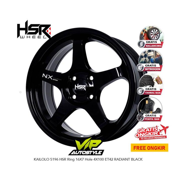 Velg Racing Terbaru Ring 16 HSR Kailolo Cocok Untuk Jazz Yaris Fiesta Vios Swift Agya Mobilio Freed 