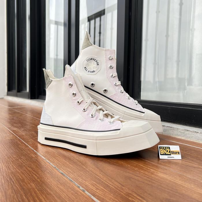 Sepatu Sneakers Wanita Converse Chuck 70 De Luxe Squared Vintage White