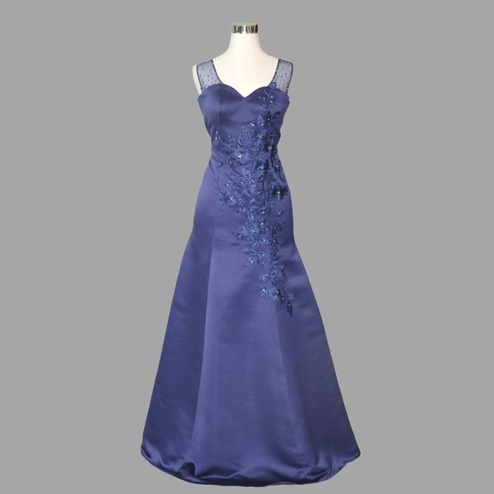NAVY LONG DRESS - PRELOVED Baju Pesta Gaun Wanita Panjang