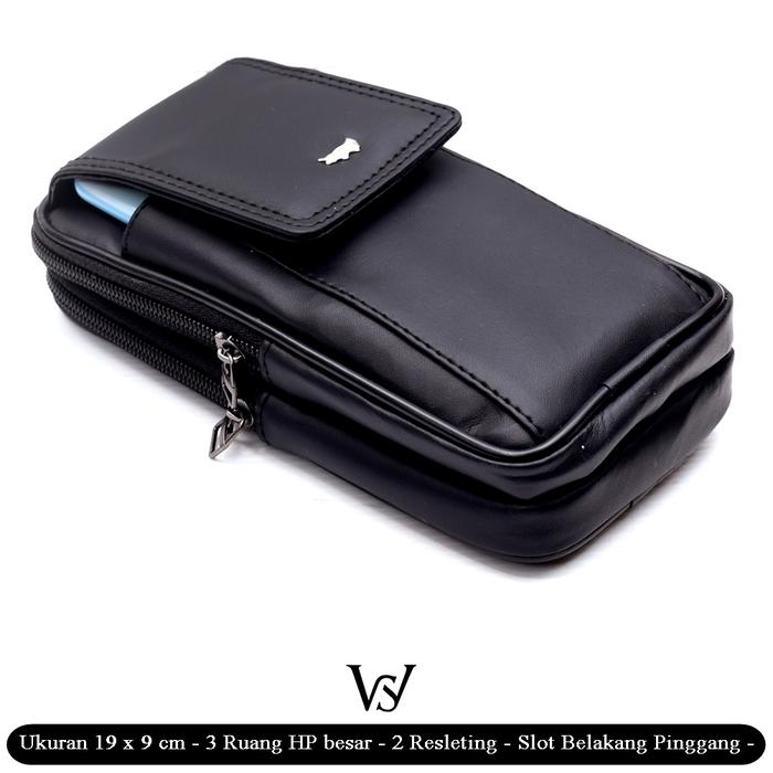 Dompet 3 Ruang Kulit Oxland HP Pinggang Kombinasi
