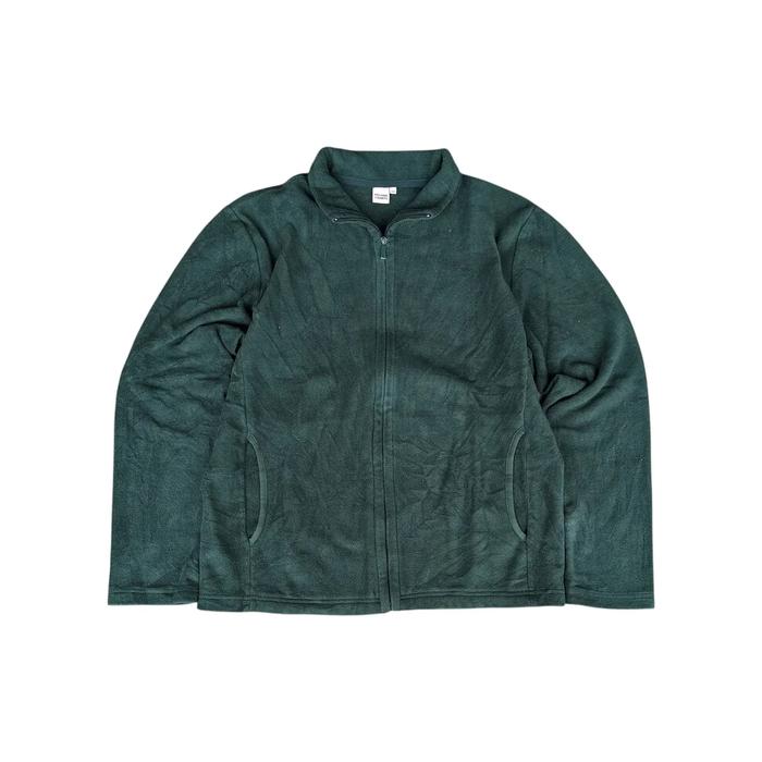 Jaket Fleece Unisex Pria Wanita POLHAM Forest Green Size fit M