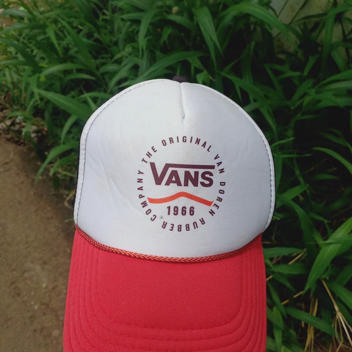 Topi Vans Vintage skateboard black red retro original otto