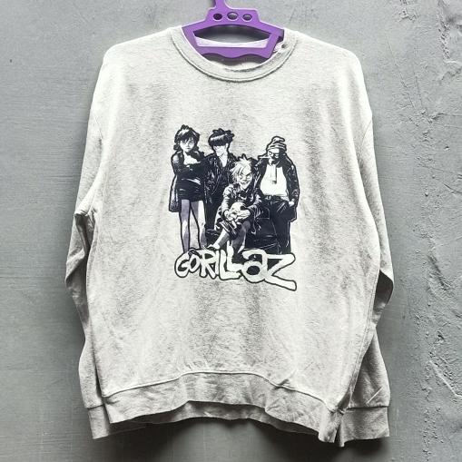 Crewneck Sweater GORILLAZ | Rock Band | Brand BROGO | Thrift Bekas Preloved Second
