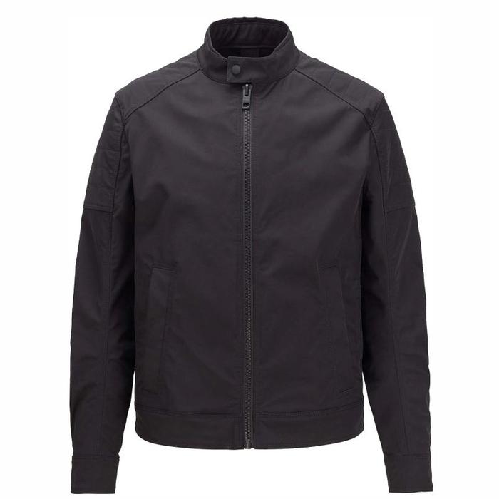 JAKET BOMBER BIKERS ' HUGO BOSS VINTAGE BLACK ORIGINAL