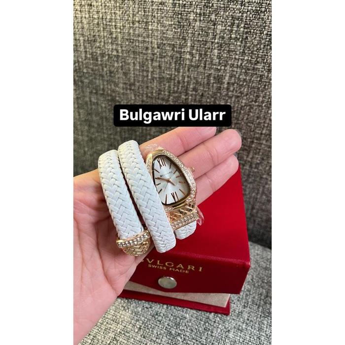 LINK CO Live Jam Bvlgari Tali Rantai Jam Tangan Wanita Box Paperbag Free Baterai Cadangan BISA COD