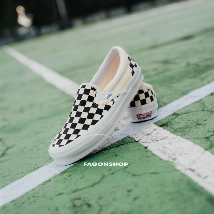 VANS VAULT OG SLIP-ON LX CHECKERBOARD "SS2016" ORIGINAL 100%