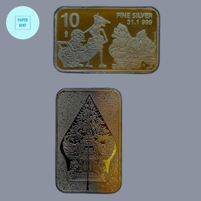 Silver Perak 10 Dirham IMN  - Punokawan