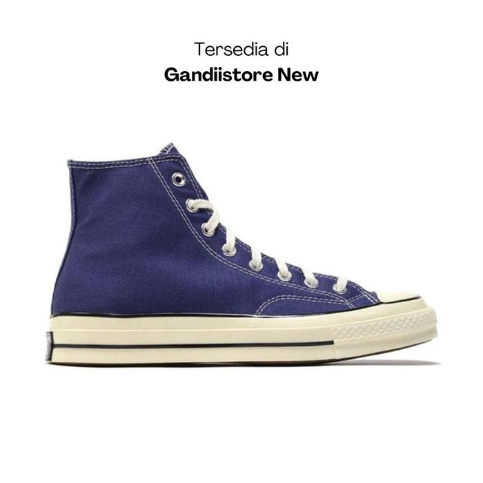 Sepatu Sneakers Unisex Converse Chuck 70s HI A04589C Uncharted Water Navy Blue