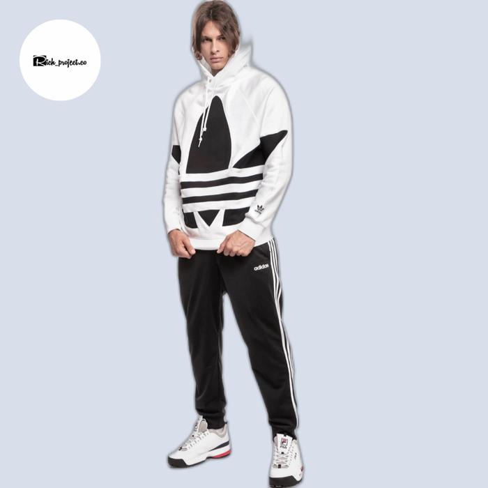Adidas Originals Big Trefoil Logo Hoodie White M