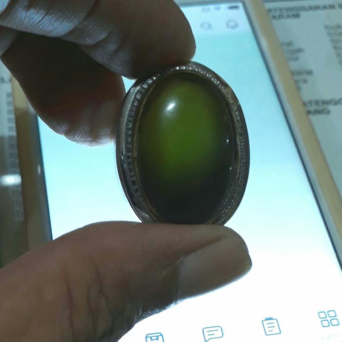 cincin garut ijo darson Kristal jadul 27/18/6.5