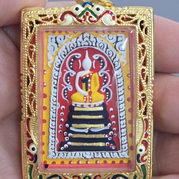 Thailand Amulet - Phra Somdej 19 Takrut Emas - LP Koon - Wat Banrai - B.E.2537 - Kartu Sertifikasi