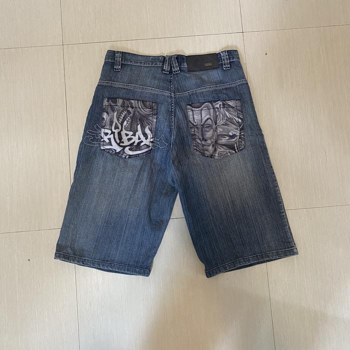Celana jort denim tribal gear chikano style