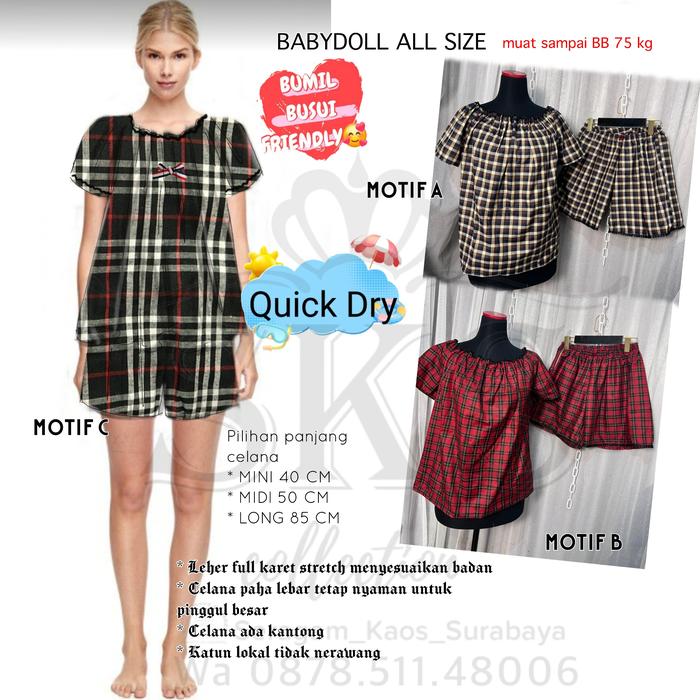 Babydoll katun all size busa sampai babydoll jumbosize . babydoll bumil babydoll busui piyama tidur 