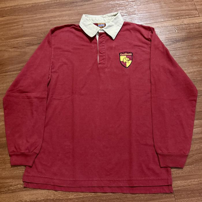 Sweater Crewneck Rugby Shirt Katun Harry Potter Gryffindor Universal Studio Japan Merah - Size S