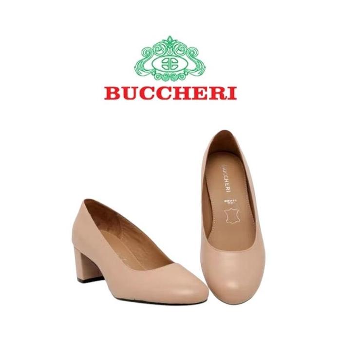 BUCCHERI Sepatu Wanita Casual Block Heels 6cm-5180-Nude Color....