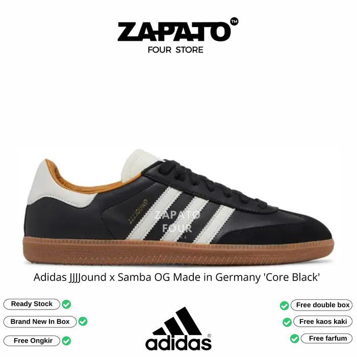 Sepatu Adidas JJJJound x Samba OG Made in Germany 'Core Black'