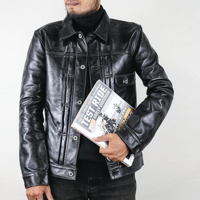 Y2 leather jacket Horsehide Leather annaline leather Made Japan