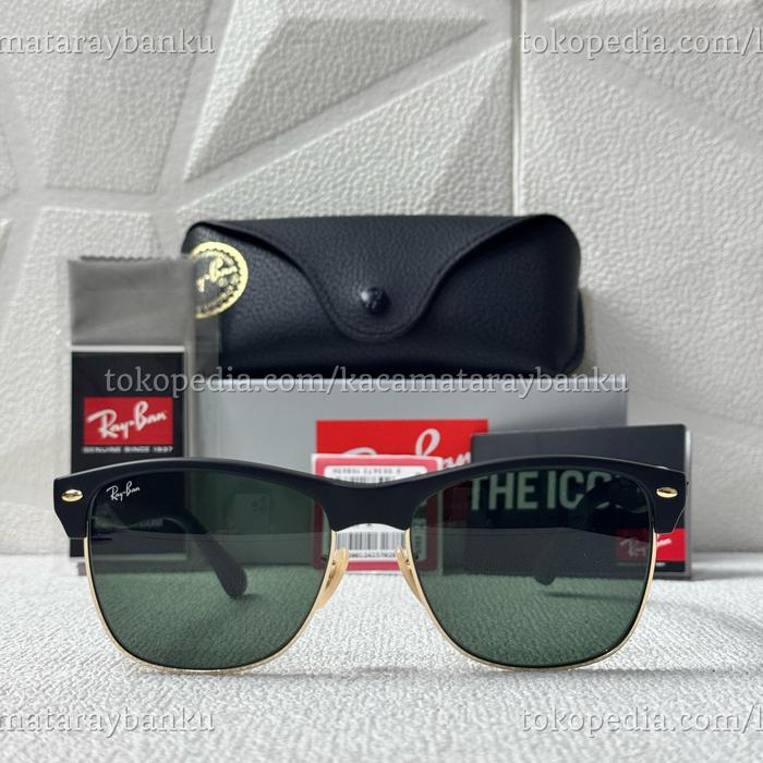KACAMATA RAYBAN CLUBMASTER OVERSIZED RB4175 BLACK DOFF ORIGINAL