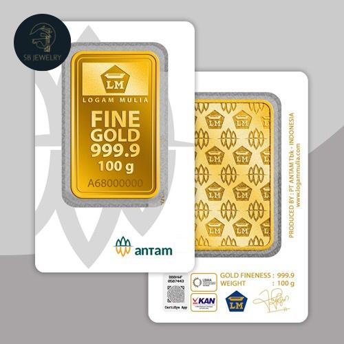 LM EMAS ANTAM 100 Gram, LOGAM MULIA TERBARU