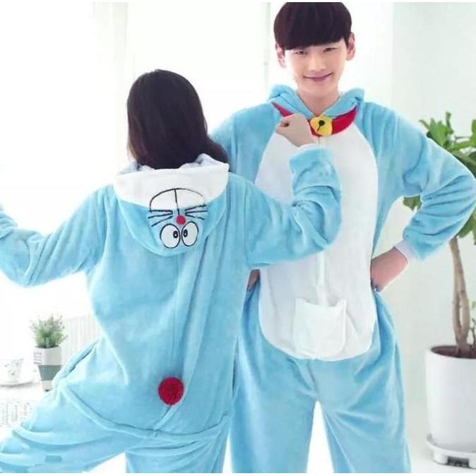 Baju Onesie Kostum Doraemon Nobita Piyama Kigurumi Cosplay Baju Tidur