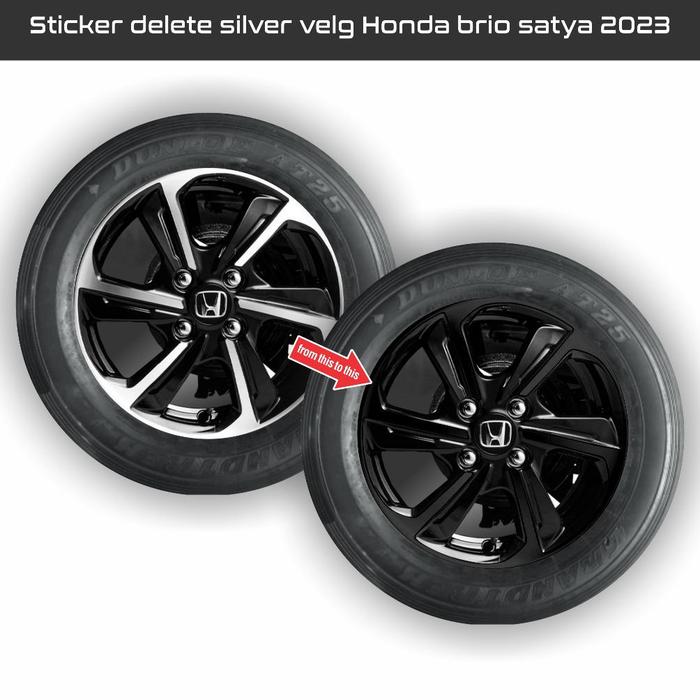 PROMO!!! Sticker Delete Silver Velg Honda Brio Satya 2023-2024 Facelift (Khusus Model Velg Two Tone)