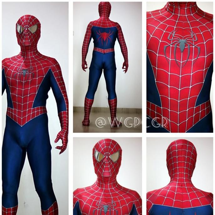 Kostum Suit Spiderman Raimi Tobey Maguire Webbed 2002