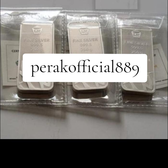 PERAK ANTAM ASLI 250GRAM PERAK ANTAM BATANG BERSERTIFIKAT ORIGINAL MERK ANTAM 250GRAM