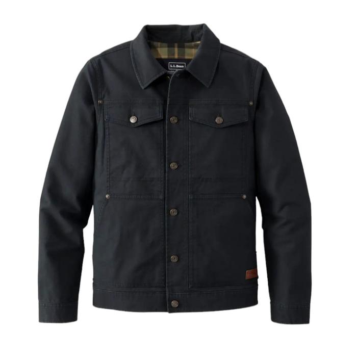 LL Bean - Men's BeanFlex Utility Trucker Jacket Black - XL