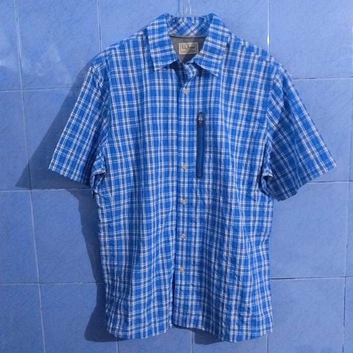 kemeja outdoor LL Bean biru