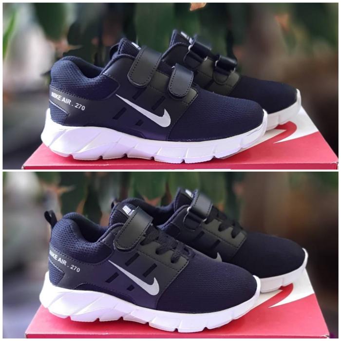 Sepatu Perekat Anak Sekolah Sneakers Kids Nike Air Max 270 Low