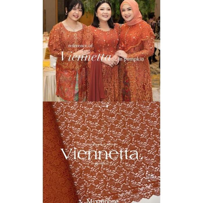 MIXMOORE - BAHAN KAIN KEBAYA RENDA KATUN METERAN VIENNETTA