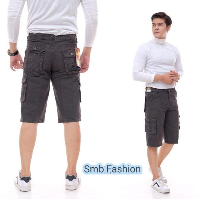 Celana Pendek Cargo Pria Bawah Lutut Bahan Denim Jeans Celana Cargo Gunung Bahan Denim Celana Sirwal