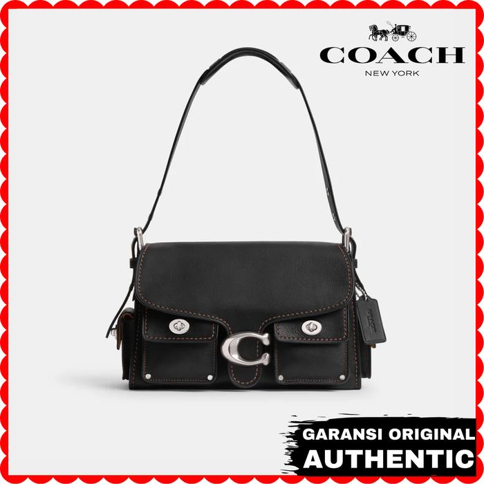 Tas Coach Wanita Cargo Turnlock Tabby Shoulder Bag Hitam Original Branded Authentic