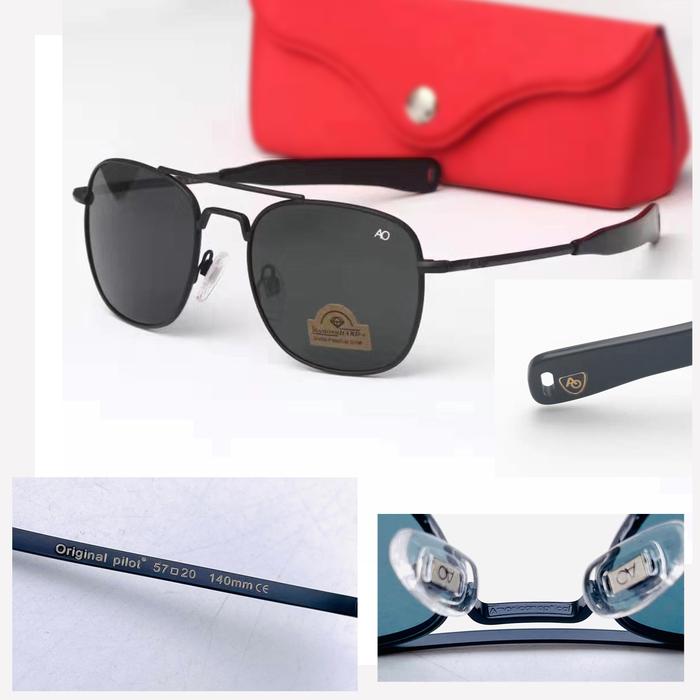 Kacamata Pria American Optical AO 57 Original Grade Titanium Uv400 Skymaster Pilot Diamond Aviator