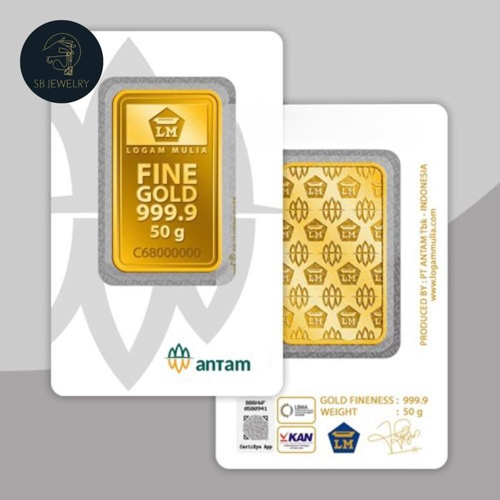 LM EMAS ANTAM 50 Gram, LOGAM MULIA TERBARU